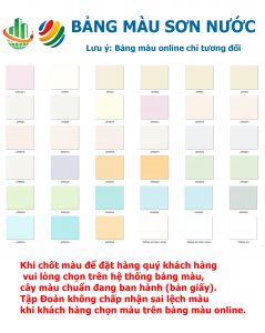 Bảng màu sơn nước online